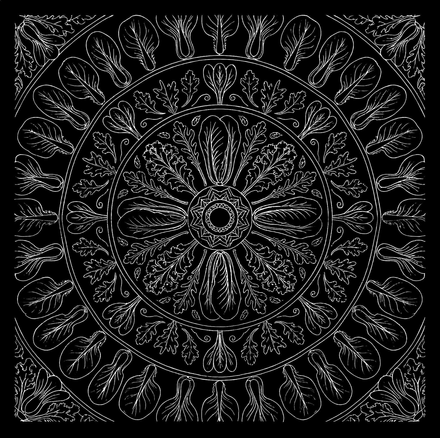 Lettuce Mandala Bandana